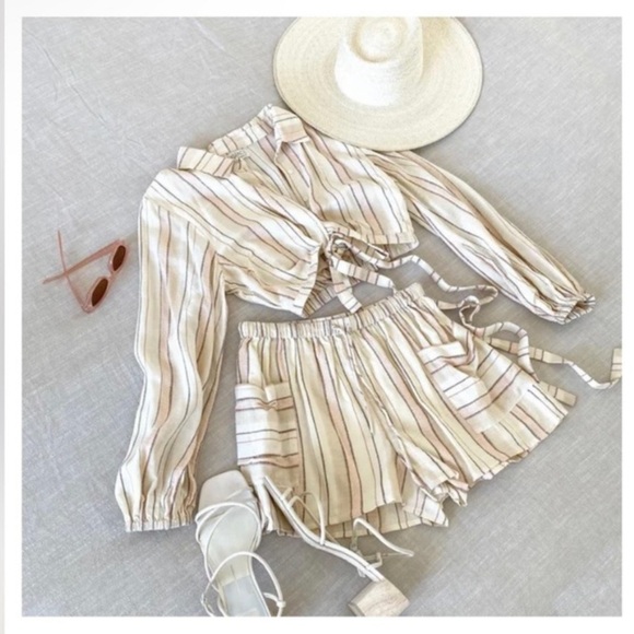 L*Space Play it Cool Crop Top and Short Set NWT - Picture 3 of 8